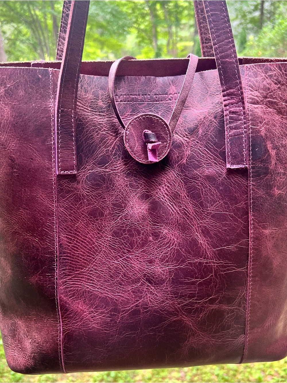 Montana Hudson Leather Tote Handbag - Picture 3 of 12